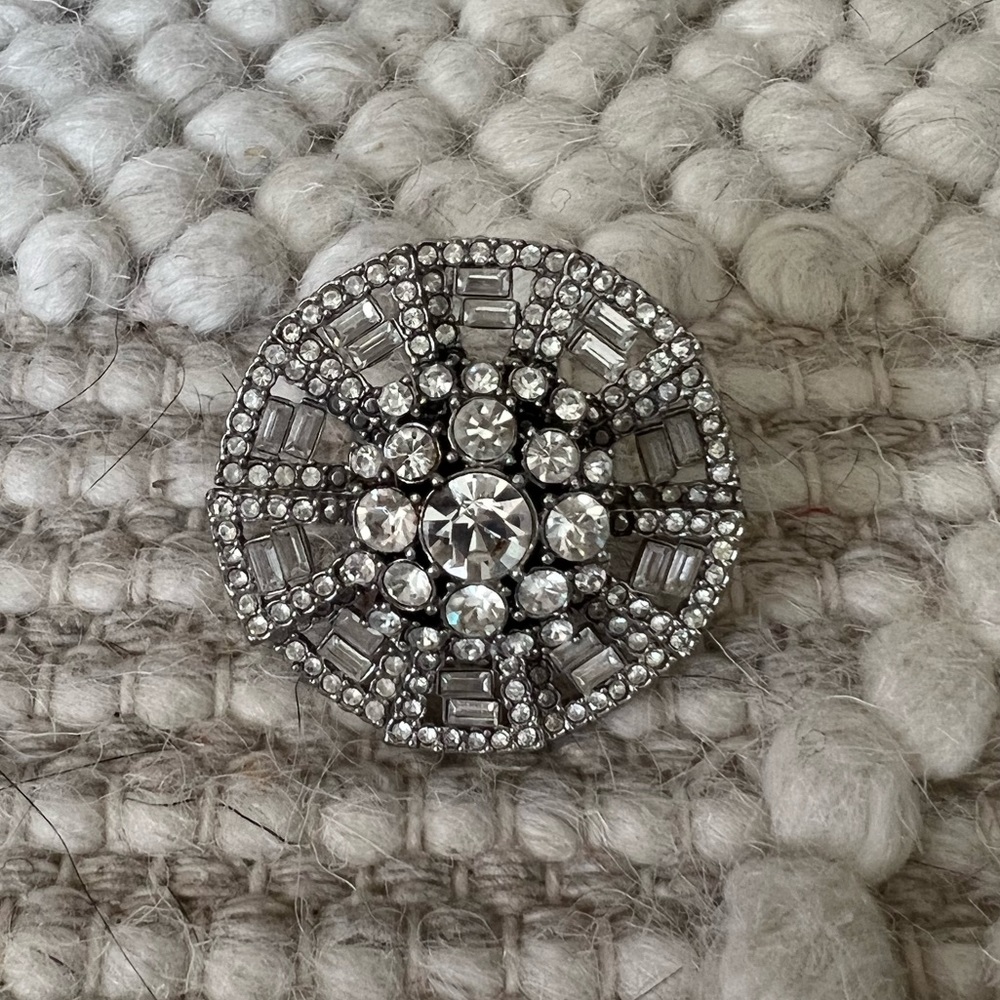 Kate Spade Art Deco Crystal Cocktail Ring